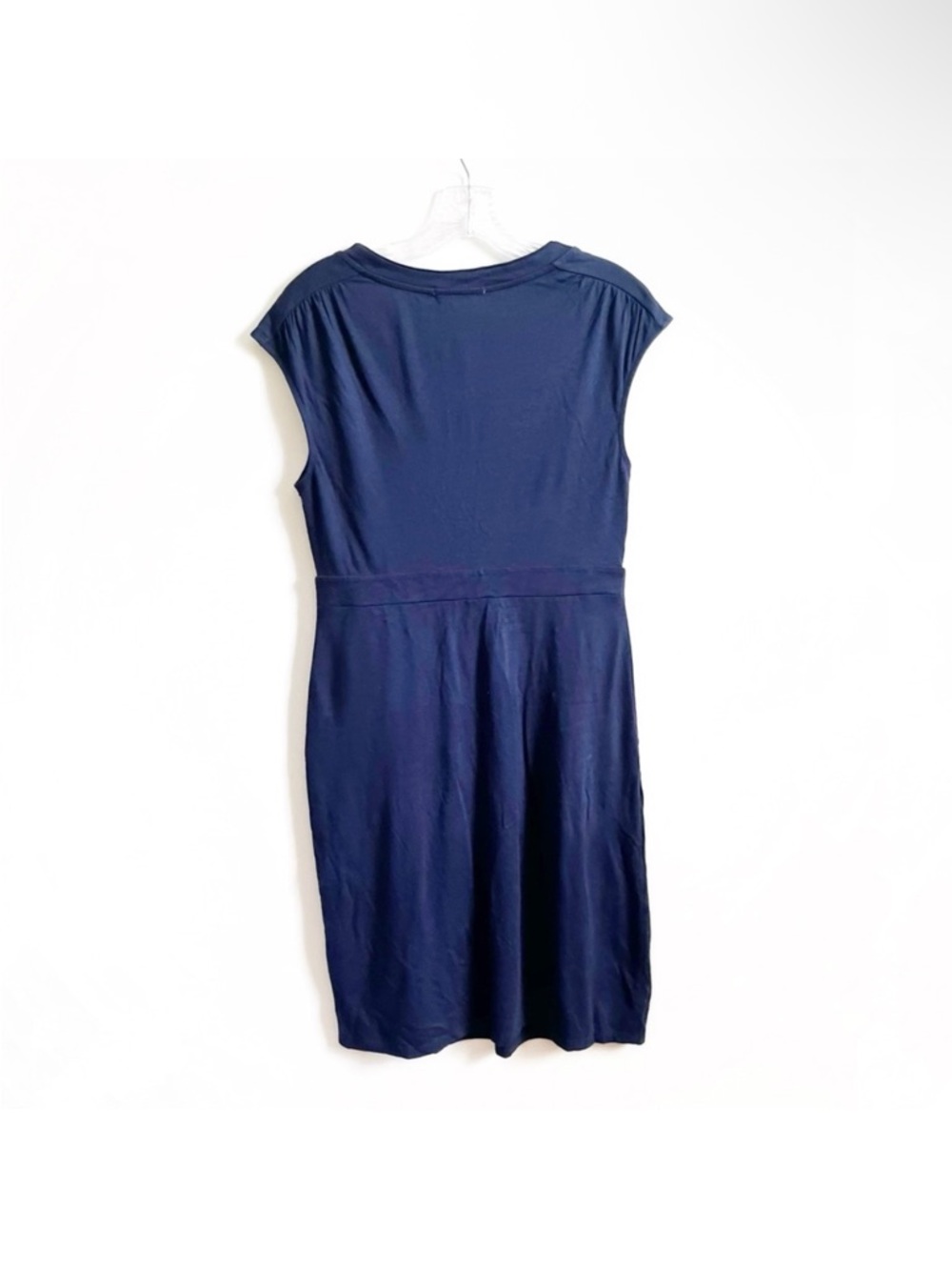 Boden Margot Dress navy blue jersey pockets scoop neck cotton ruched - Picture 10 of 10